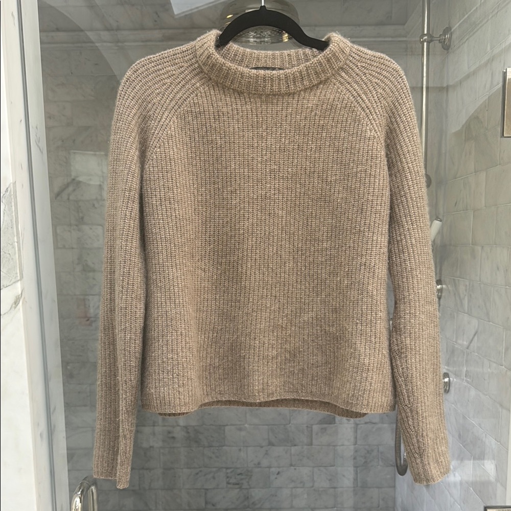 Jenni Kayne Beige Cashmere Fisherman Sweater - Size M